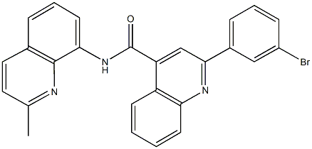 2-(3-bromophenyl)-N-(2-methyl-8-quinolinyl)-4-quinolinecarboxamide 结构式
