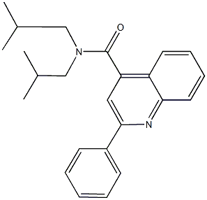 N,N-diisobutyl-2-phenyl-4-quinolinecarboxamide 结构式