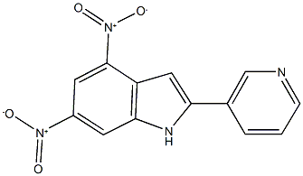 4,6-dinitro-2-(3-pyridinyl)-1H-indole 结构式