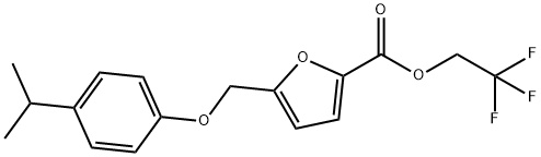 2,2,2-trifluoroethyl 5-[(4-isopropylphenoxy)methyl]-2-furoate 结构式