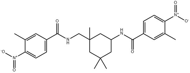 4-nitro-N-{3-[({4-nitro-3-methylbenzoyl}amino)methyl]-3,5,5-trimethylcyclohexyl}-3-methylbenzamide 结构式