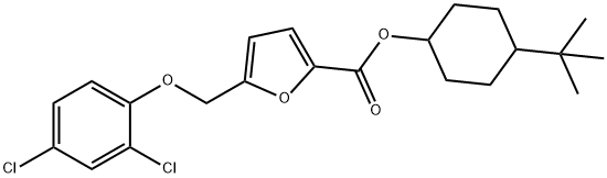 4-tert-butylcyclohexyl 5-[(2,4-dichlorophenoxy)methyl]-2-furoate 结构式