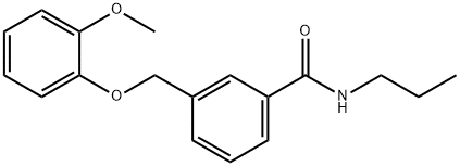 3-[(2-methoxyphenoxy)methyl]-N-propylbenzamide 结构式