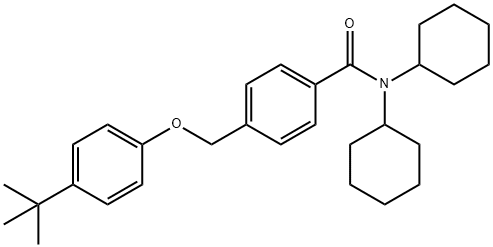 4-[(4-tert-butylphenoxy)methyl]-N,N-dicyclohexylbenzamide 结构式