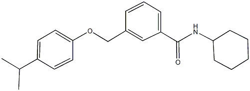 N-cyclohexyl-3-[(4-isopropylphenoxy)methyl]benzamide 结构式