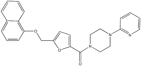 1-{5-[(1-naphthyloxy)methyl]-2-furoyl}-4-(2-pyridinyl)piperazine 结构式