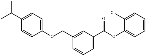2-chlorophenyl 3-[(4-isopropylphenoxy)methyl]benzoate 结构式