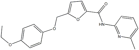 5-[(4-ethoxyphenoxy)methyl]-N-(6-methyl-2-pyridinyl)-2-furamide 结构式