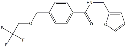 N-(2-furylmethyl)-4-[(2,2,2-trifluoroethoxy)methyl]benzamide 结构式