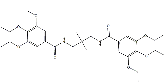 N-{2,2-dimethyl-3-[(3,4,5-triethoxybenzoyl)amino]propyl}-3,4,5-triethoxybenzamide 结构式
