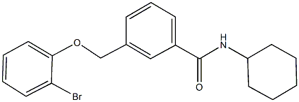 3-[(2-bromophenoxy)methyl]-N-cyclohexylbenzamide 结构式