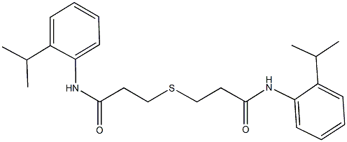 3-{[3-(2-isopropylanilino)-3-oxopropyl]sulfanyl}-N-(2-isopropylphenyl)propanamide 结构式