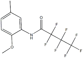 2,2,3,3,4,4,4-heptafluoro-N-(2-methoxy-5-methylphenyl)butanamide 结构式