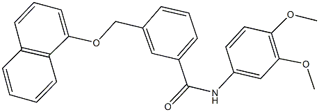 N-(3,4-dimethoxyphenyl)-3-[(1-naphthyloxy)methyl]benzamide 结构式