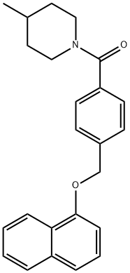 4-[(4-methylpiperidin-1-yl)carbonyl]benzyl 1-naphthyl ether 结构式