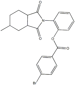 2-(5-methyl-1,3-dioxooctahydro-2H-isoindol-2-yl)phenyl 4-bromobenzoate 结构式