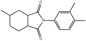 2-(3,4-dimethylphenyl)-5-methylhexahydro-1H-isoindole-1,3(2H)-dione 结构式