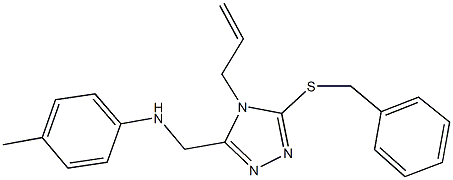 N-{[4-allyl-5-(benzylsulfanyl)-4H-1,2,4-triazol-3-yl]methyl}-N-(4-methylphenyl)amine 结构式