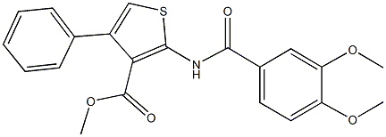 methyl 2-[(3,4-dimethoxybenzoyl)amino]-4-phenylthiophene-3-carboxylate 结构式