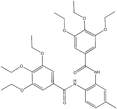 3,4,5-triethoxy-N-{5-methyl-2-[(3,4,5-triethoxybenzoyl)amino]phenyl}benzamide 结构式