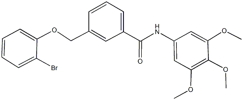 3-[(2-bromophenoxy)methyl]-N-(3,4,5-trimethoxyphenyl)benzamide 结构式