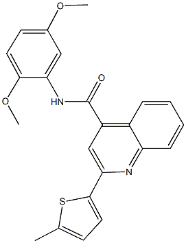 N-(2,5-dimethoxyphenyl)-2-(5-methyl-2-thienyl)-4-quinolinecarboxamide 结构式