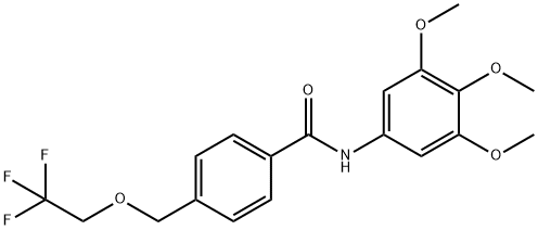 4-[(2,2,2-trifluoroethoxy)methyl]-N-(3,4,5-trimethoxyphenyl)benzamide 结构式