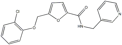 5-((2-氯苯氧基)甲基)-N-(吡啶-3-基甲基)呋喃-2-甲酰胺 结构式