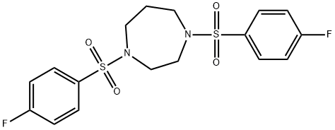 1,4-bis[(4-fluorophenyl)sulfonyl]-1,4-diazepane 结构式