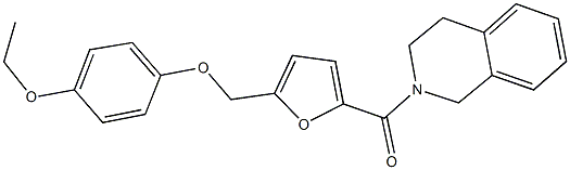 2-{5-[(4-ethoxyphenoxy)methyl]-2-furoyl}-1,2,3,4-tetrahydroisoquinoline 结构式
