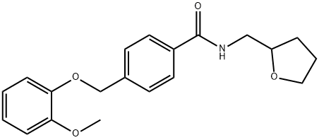 4-[(2-methoxyphenoxy)methyl]-N-(tetrahydro-2-furanylmethyl)benzamide 结构式