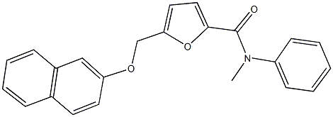 N-methyl-5-[(2-naphthyloxy)methyl]-N-phenyl-2-furamide 结构式