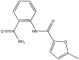 N-[2-(aminocarbonyl)phenyl]-5-methyl-2-furamide 结构式