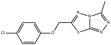 6-[(4-chlorophenoxy)methyl]-3-methyl[1,2,4]triazolo[3,4-b][1,3,4]thiadiazole 结构式