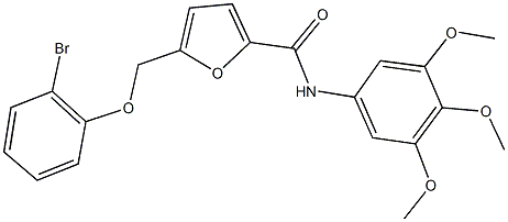 5-[(2-bromophenoxy)methyl]-N-(3,4,5-trimethoxyphenyl)-2-furamide 结构式