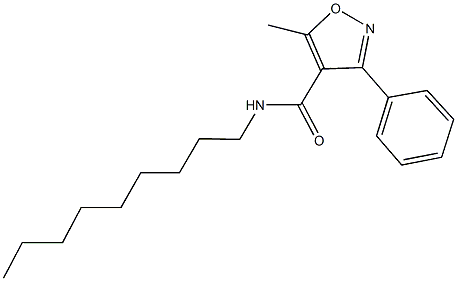 5-methyl-N-nonyl-3-phenyl-4-isoxazolecarboxamide 结构式