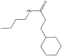 N-butyl-3-cyclohexylpropanamide 结构式