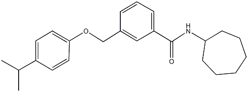 N-cycloheptyl-3-[(4-isopropylphenoxy)methyl]benzamide 结构式