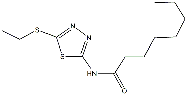 N-[5-(ethylsulfanyl)-1,3,4-thiadiazol-2-yl]octanamide 结构式