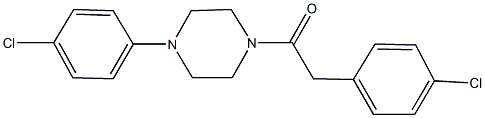 1-(4-chlorophenyl)-4-[(4-chlorophenyl)acetyl]piperazine 结构式