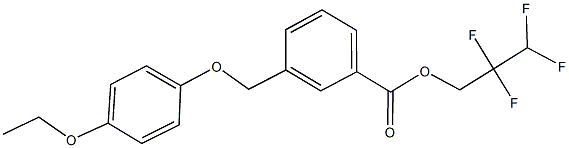 2,2,3,3-tetrafluoropropyl 3-[(4-ethoxyphenoxy)methyl]benzoate 结构式