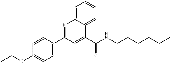 2-(4-ethoxyphenyl)-N-hexyl-4-quinolinecarboxamide 结构式
