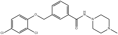 3-[(2,4-dichlorophenoxy)methyl]-N-(4-methylpiperazin-1-yl)benzamide 结构式