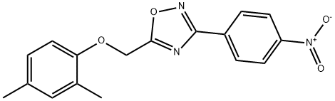 5-[(2,4-dimethylphenoxy)methyl]-3-{4-nitrophenyl}-1,2,4-oxadiazole 结构式