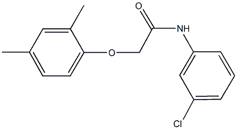N-(3-chlorophenyl)-2-(2,4-dimethylphenoxy)acetamide 结构式