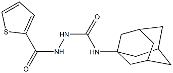 N-(1-adamantyl)-2-(2-thienylcarbonyl)hydrazinecarboxamide 结构式
