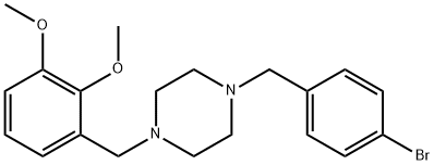 1-(4-bromobenzyl)-4-(2,3-dimethoxybenzyl)piperazine 结构式
