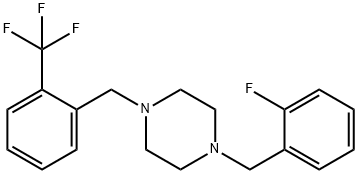 1-(2-fluorobenzyl)-4-[2-(trifluoromethyl)benzyl]piperazine 结构式