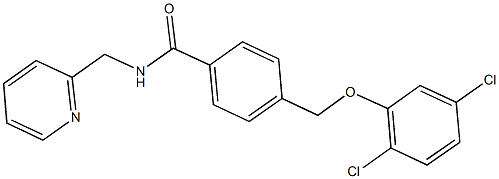 4-[(2,5-dichlorophenoxy)methyl]-N-(2-pyridinylmethyl)benzamide 结构式