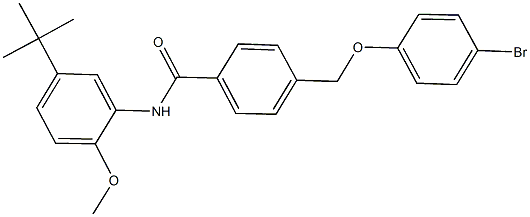 4-[(4-bromophenoxy)methyl]-N-(5-tert-butyl-2-methoxyphenyl)benzamide 结构式